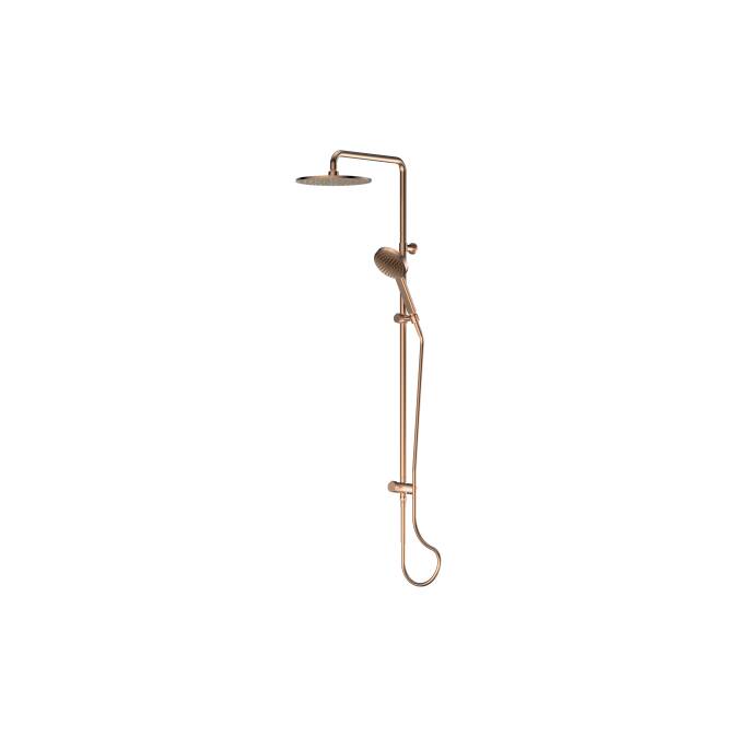 LAVISH-BRASS-TWIN　RAIL-SHOWER-BOTTOM-INLET-BC